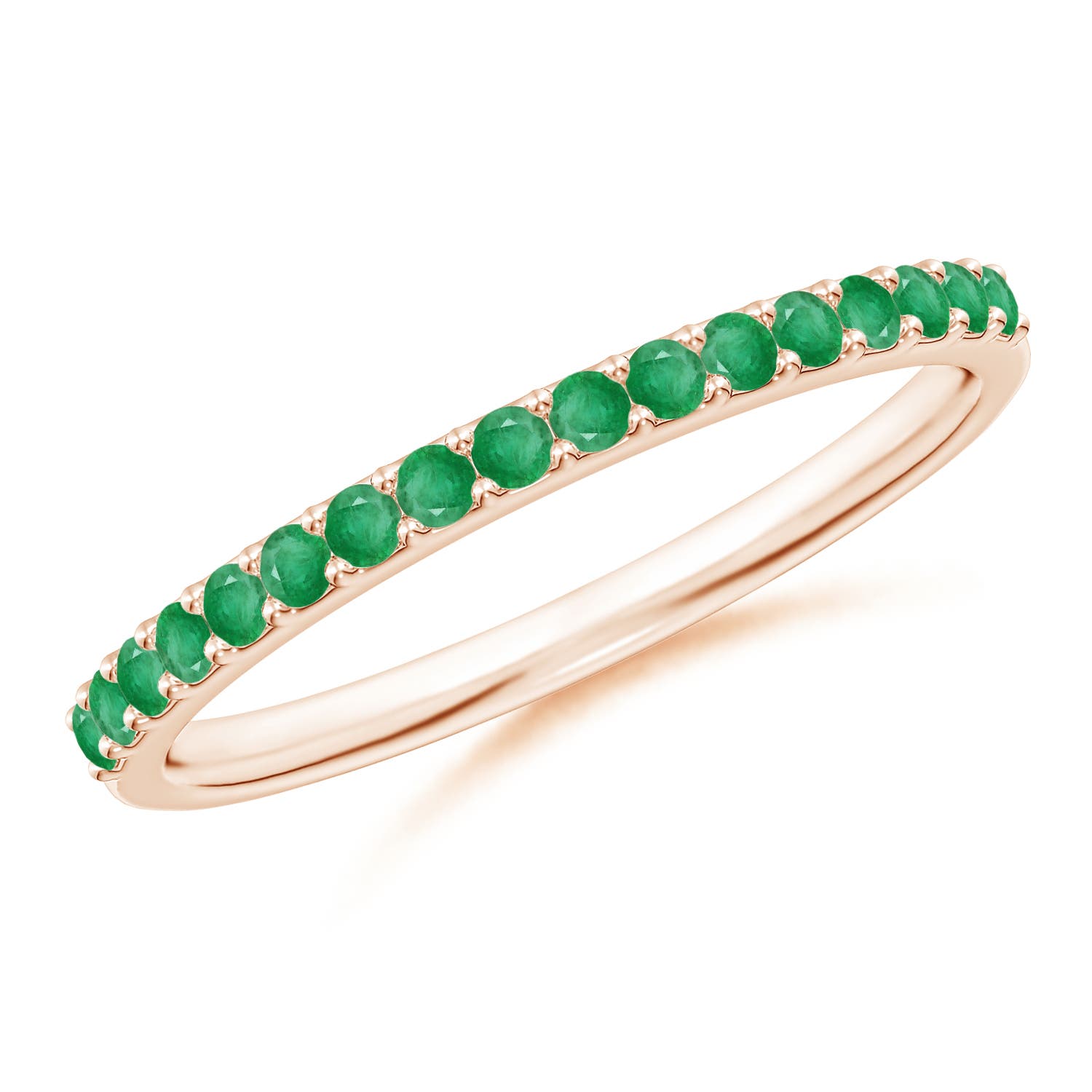 A - Emerald / 0.31 CT / 14 KT Rose Gold