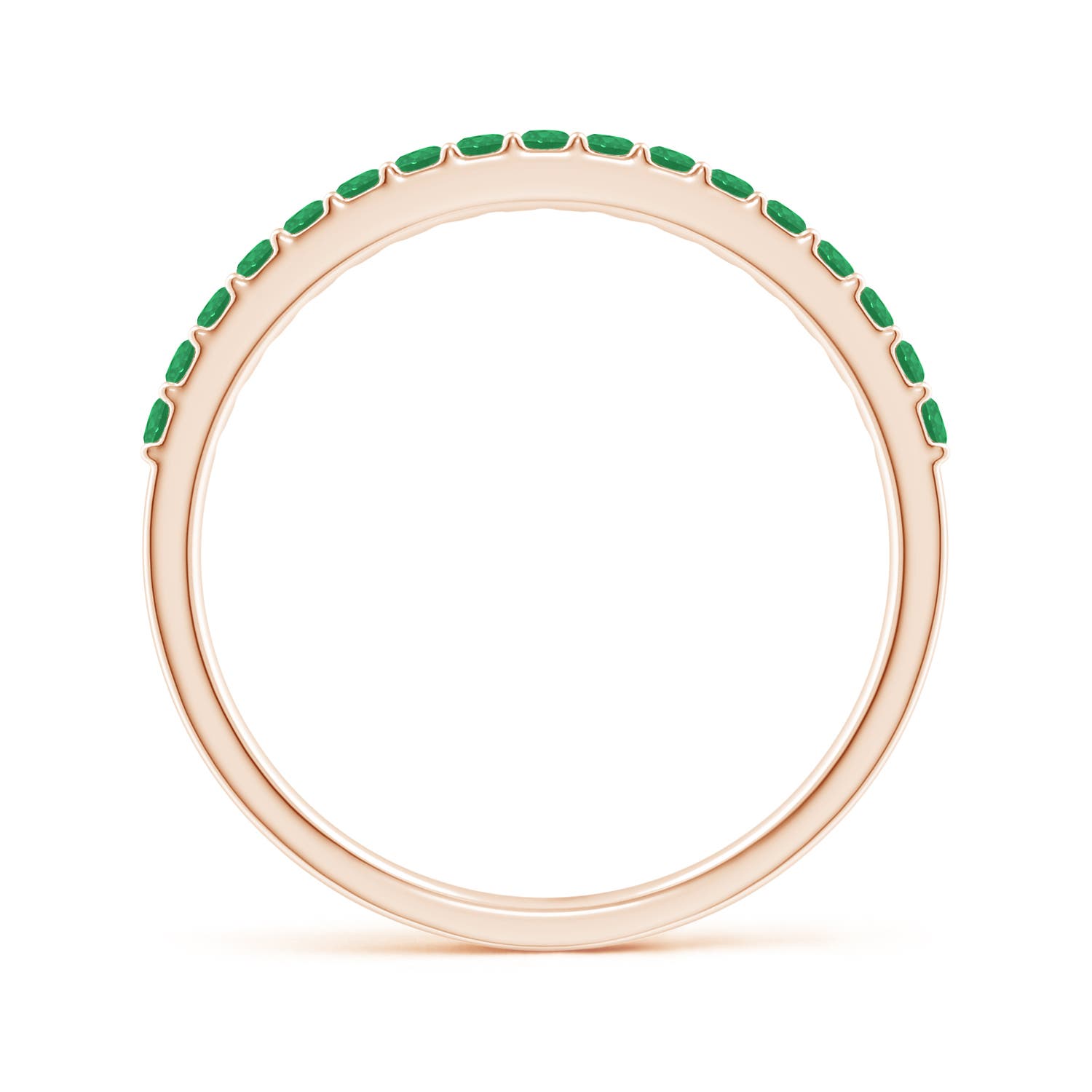 A - Emerald / 0.31 CT / 14 KT Rose Gold