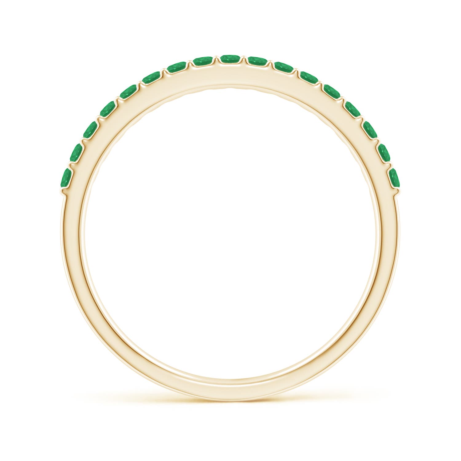 A - Emerald / 0.31 CT / 14 KT Yellow Gold