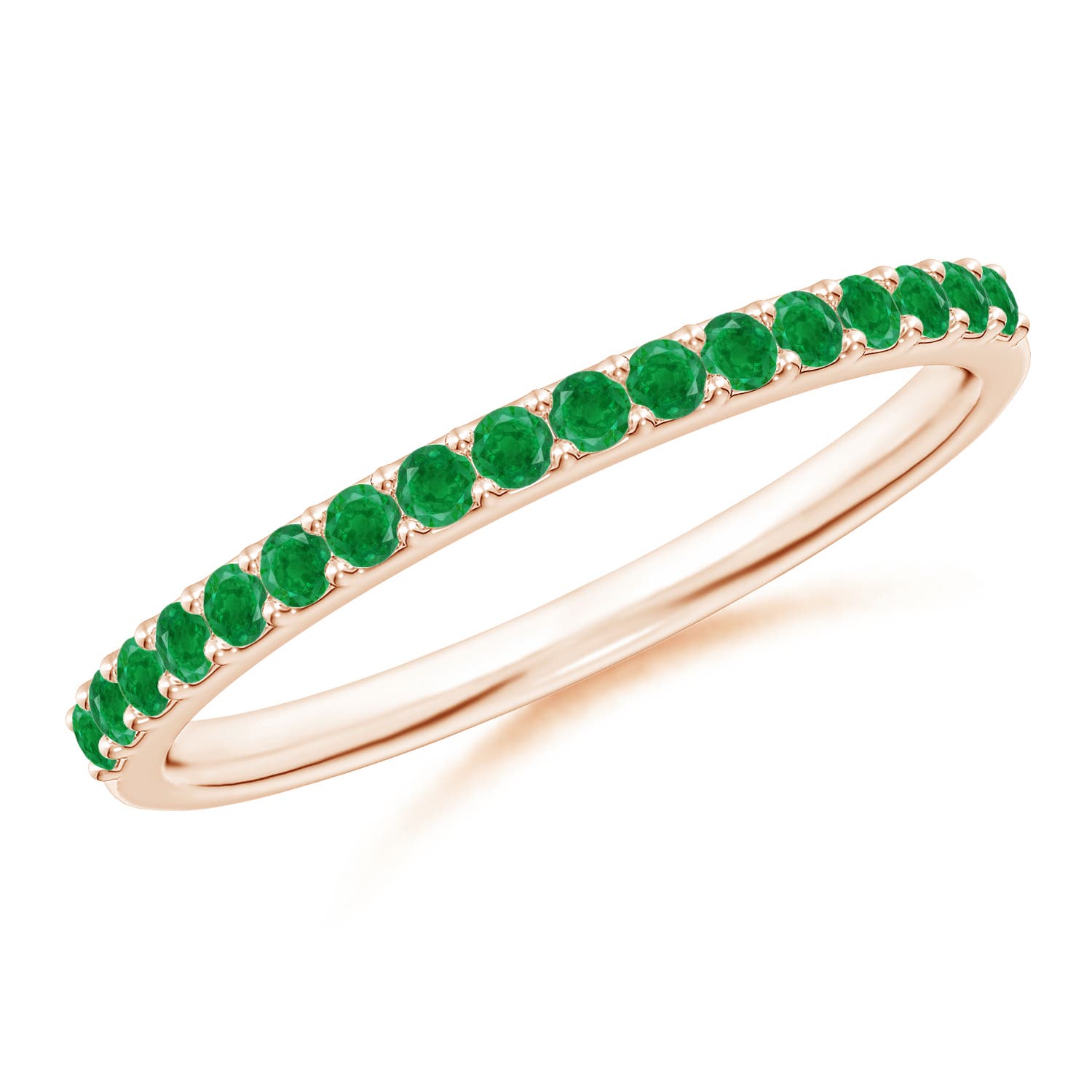 AA - Emerald / 0.31 CT / 14 KT Rose Gold