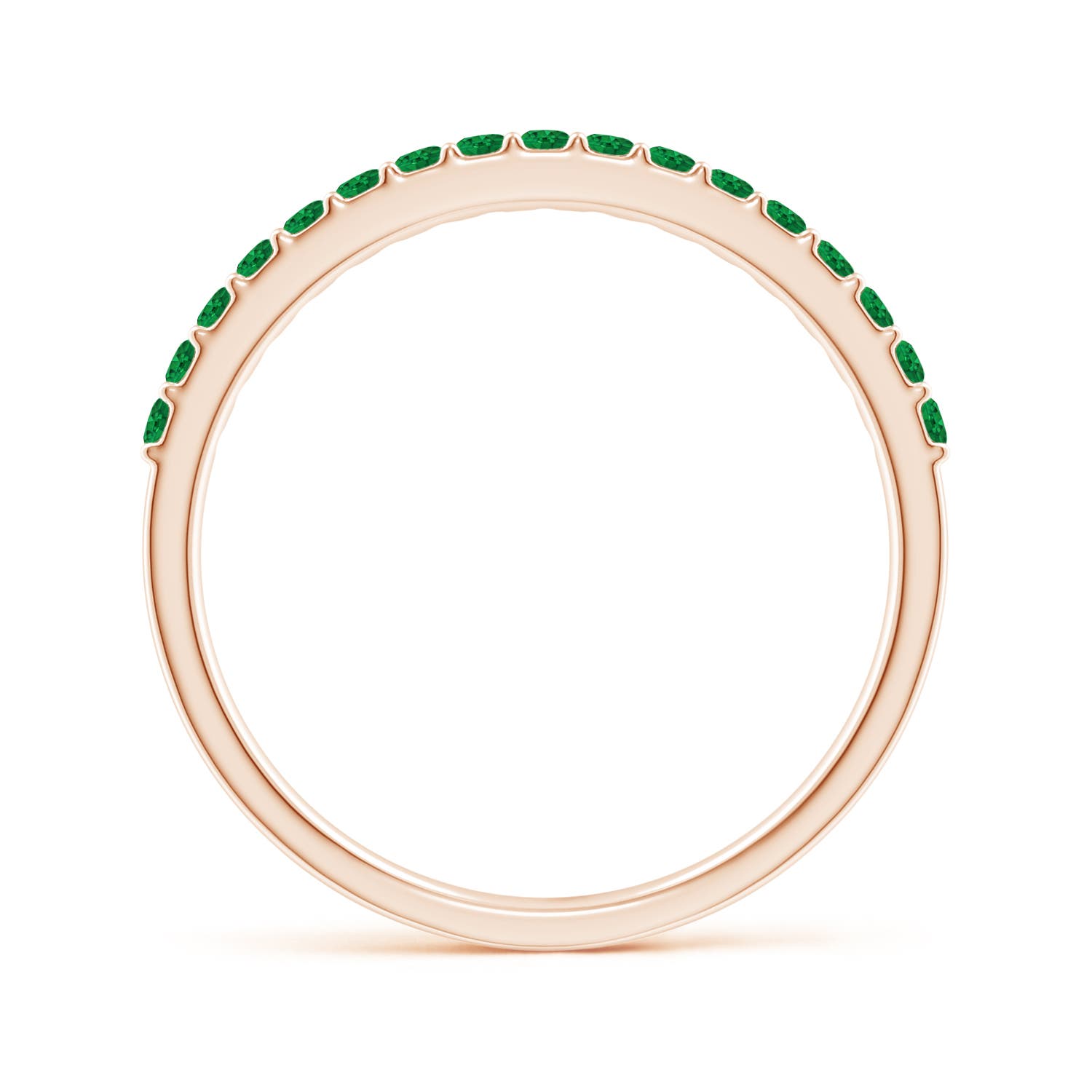 AAA - Emerald / 0.31 CT / 14 KT Rose Gold