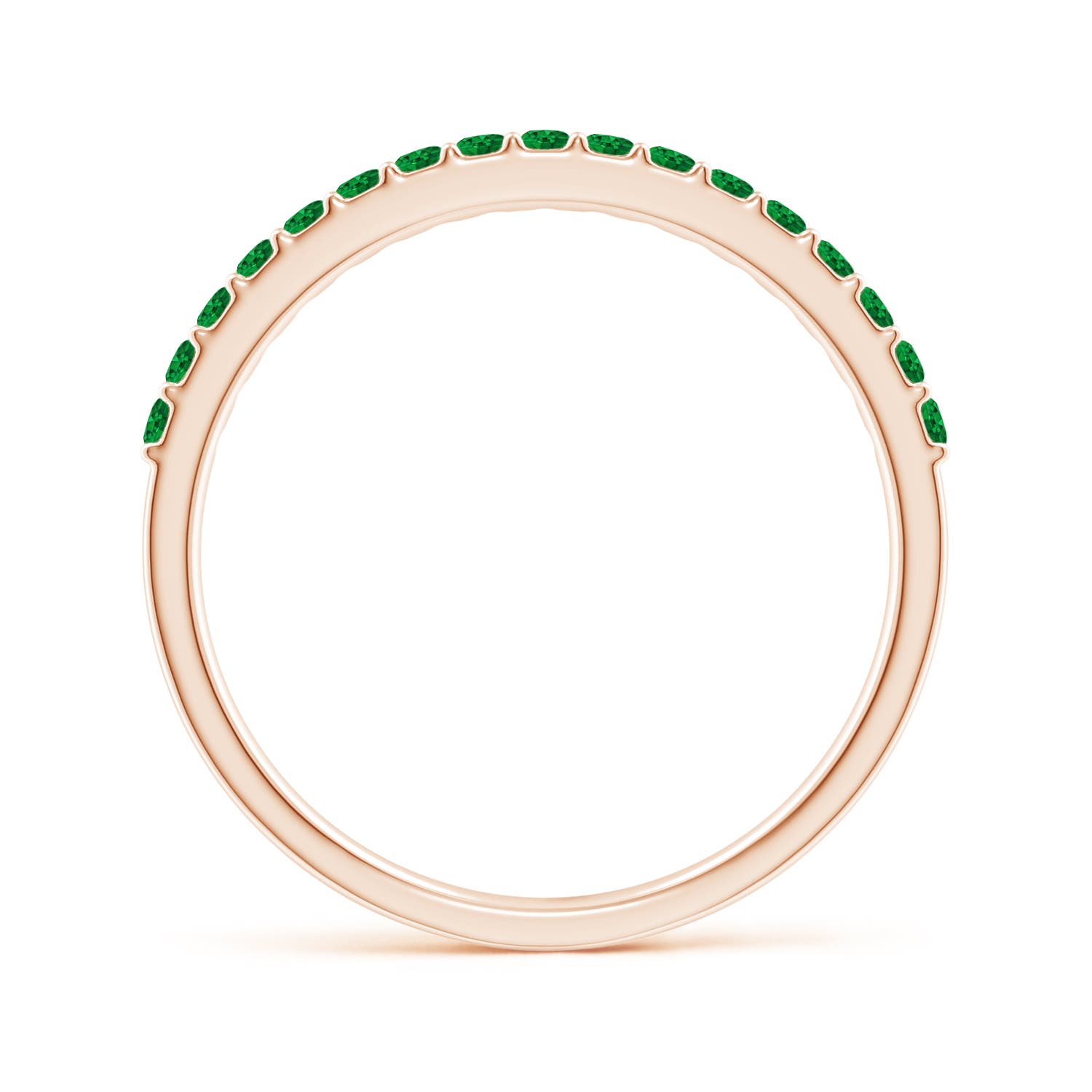 AAAA - Emerald / 0.31 CT / 14 KT Rose Gold