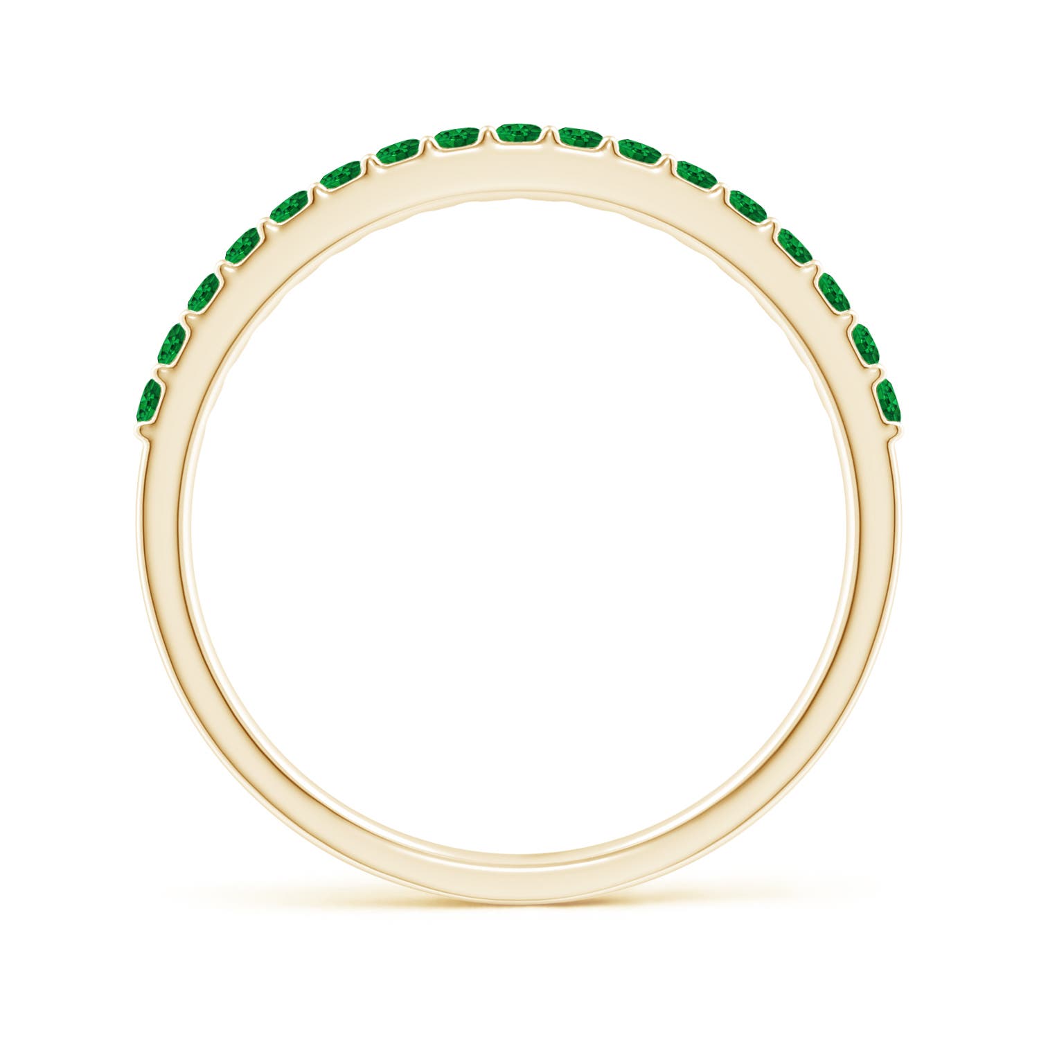 AAAA - Emerald / 0.31 CT / 14 KT Yellow Gold