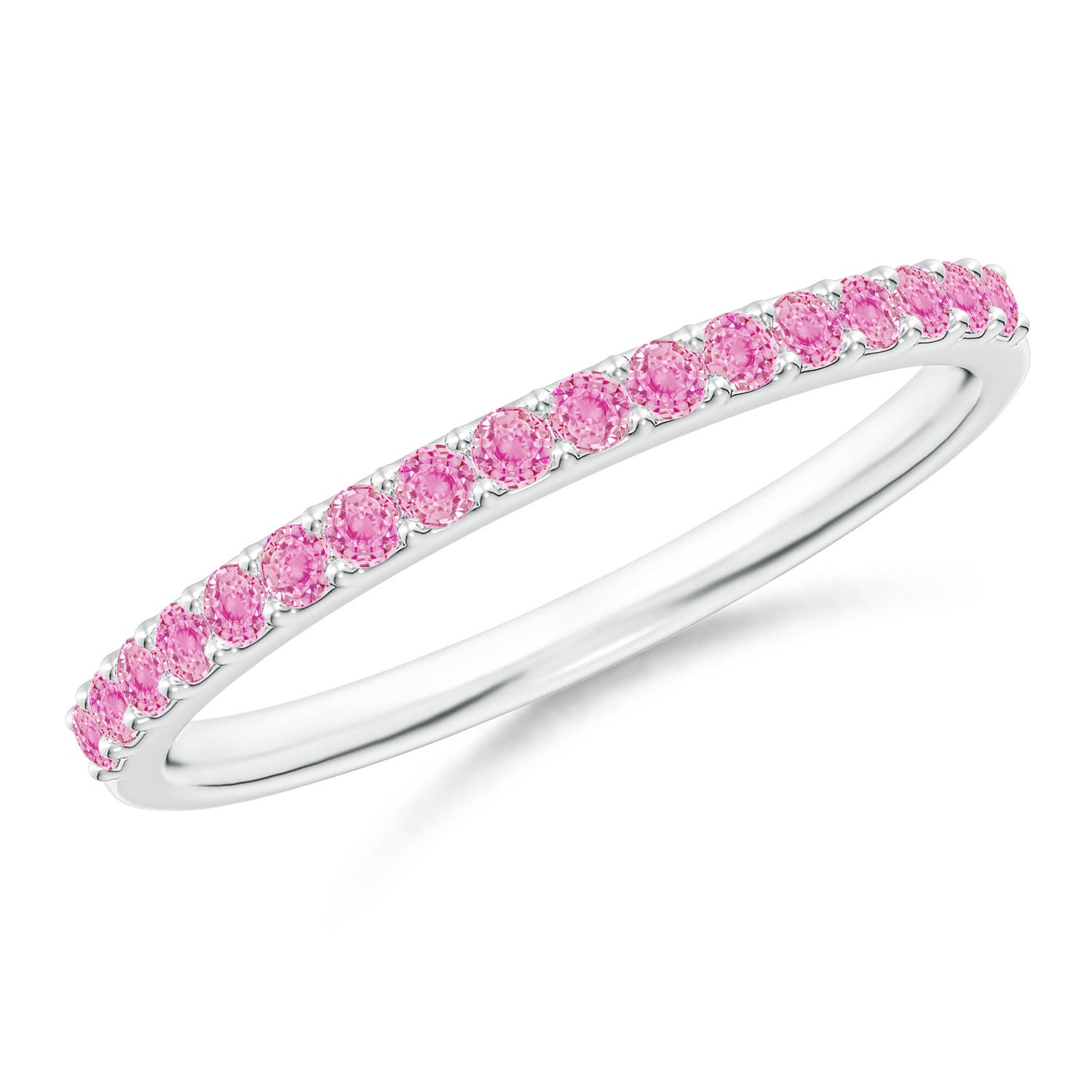 A - Pink Sapphire / 0.29 CT / 14 KT White Gold