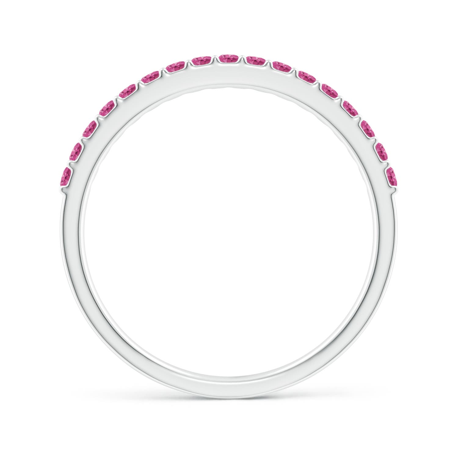 AAAA - Pink Sapphire / 0.29 CT / 14 KT White Gold