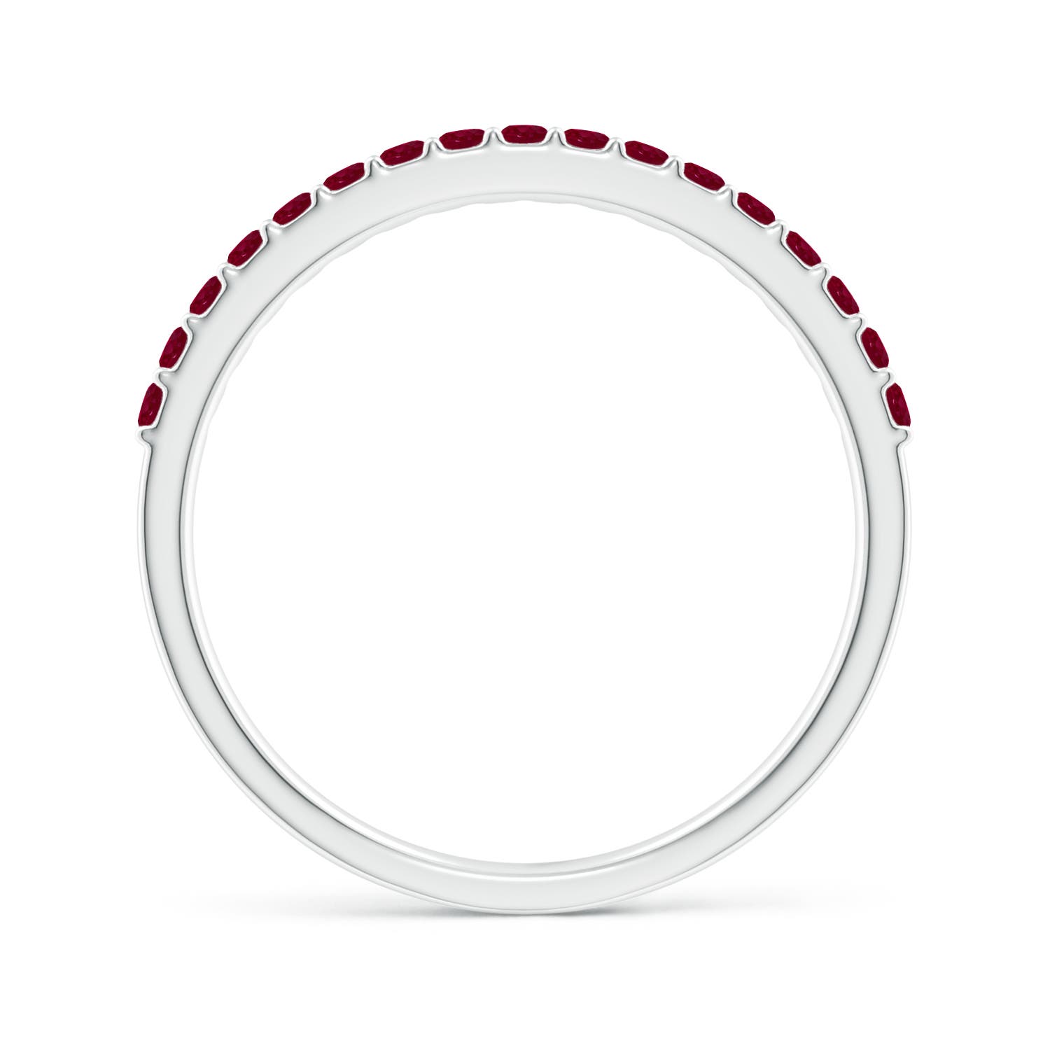 A - Ruby / 0.51 CT / 14 KT White Gold