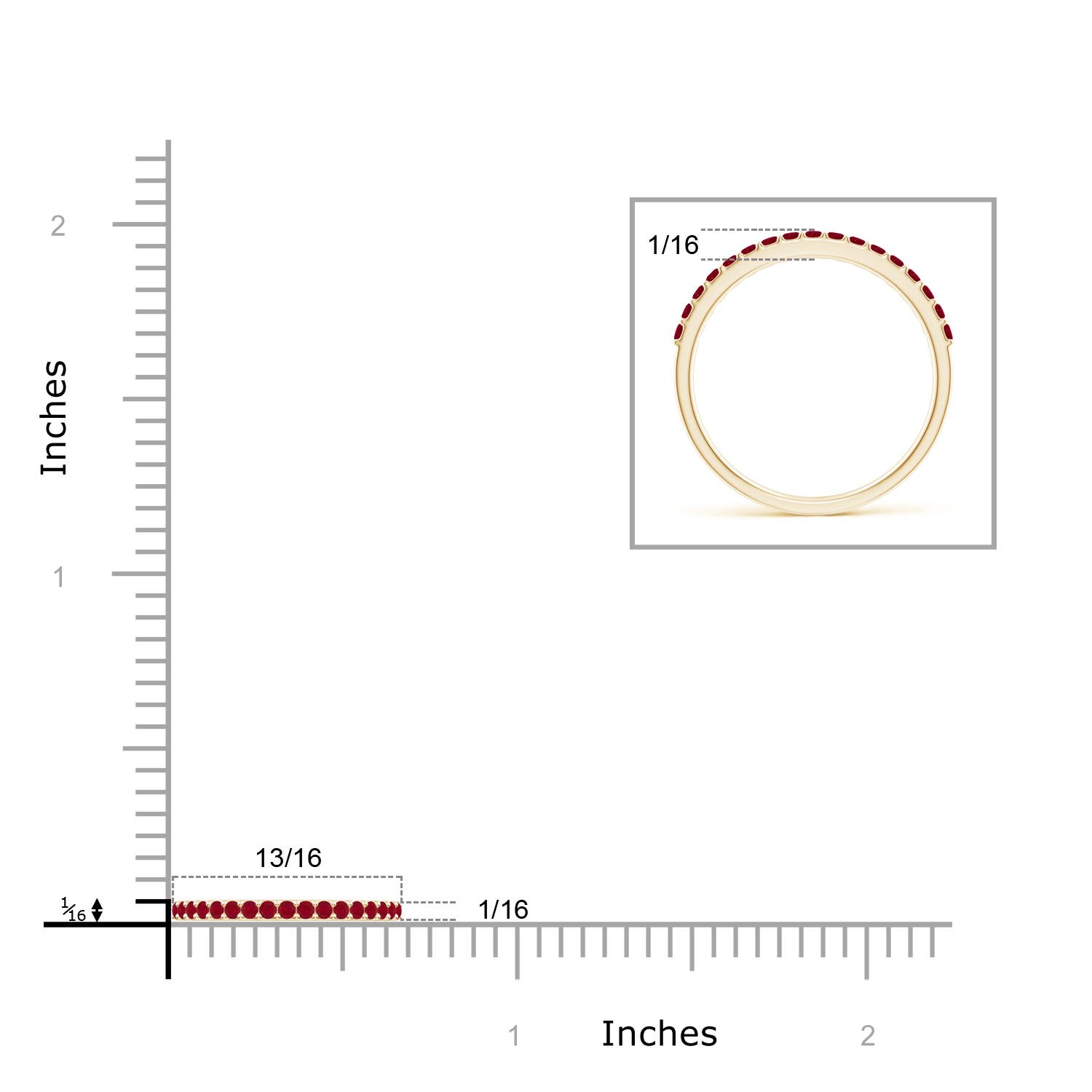 AA - Ruby / 0.51 CT / 14 KT Yellow Gold