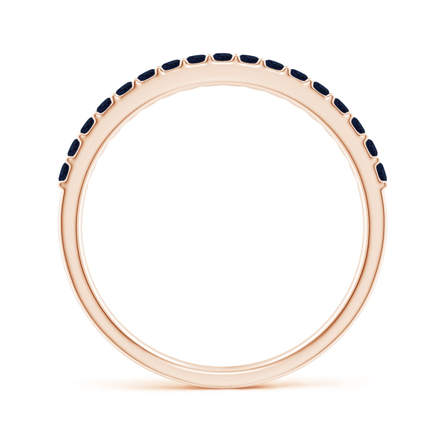 A - Blue Sapphire / 0.34 CT / 14 KT Rose Gold