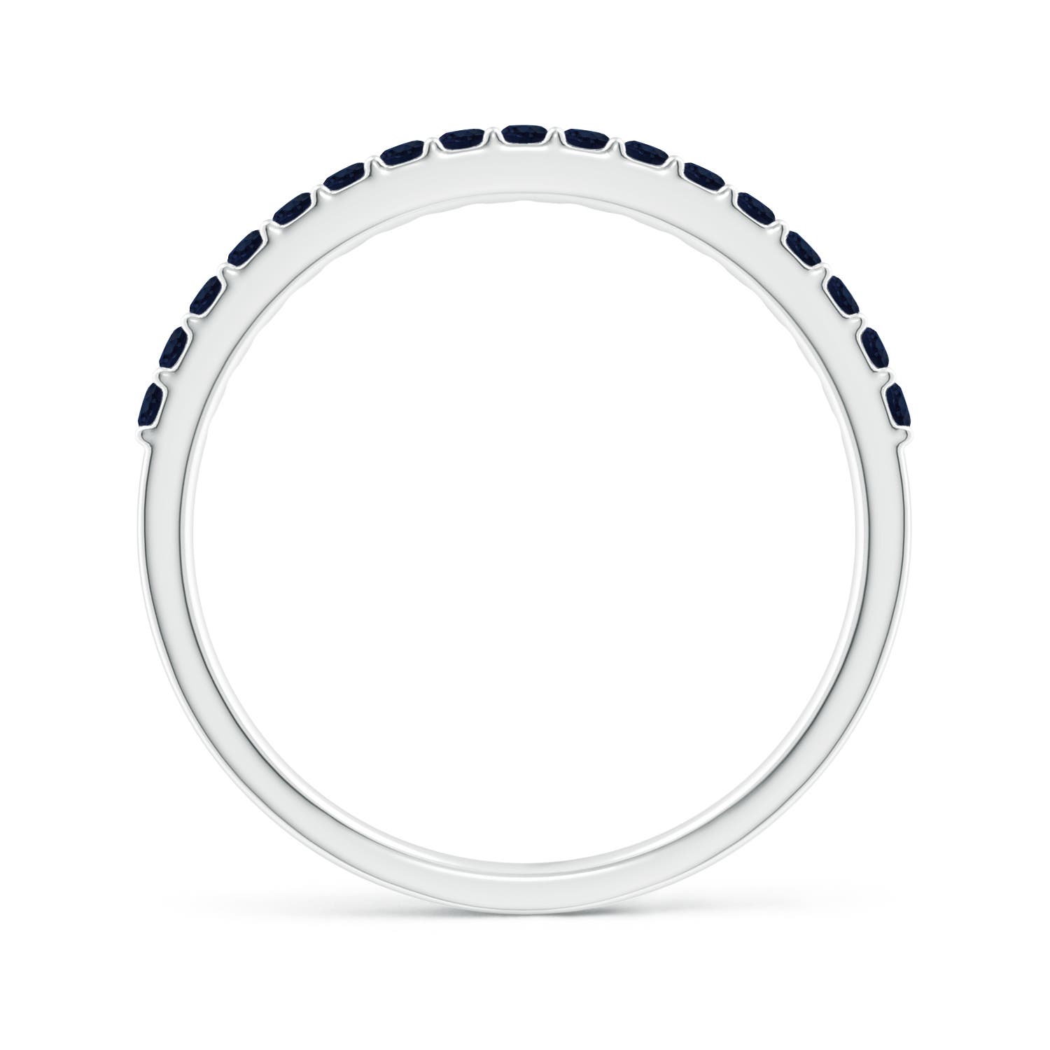 A - Blue Sapphire / 0.34 CT / 14 KT White Gold