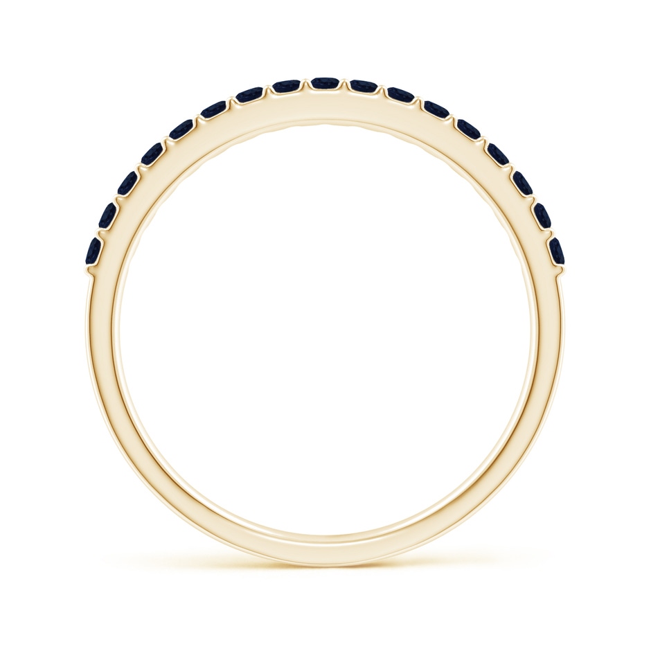 1.5mm A Prong Set Half Eternity Round Blue Sapphire Wedding Band in Yellow Gold side-1