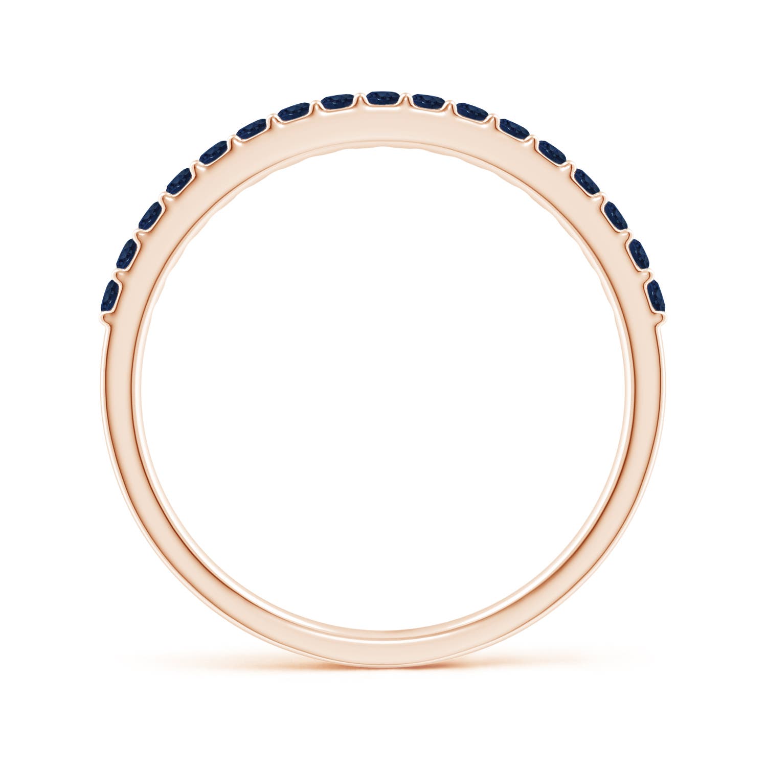 AA - Blue Sapphire / 0.34 CT / 14 KT Rose Gold