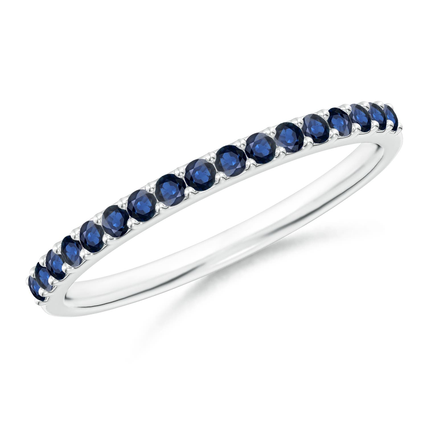 AA - Blue Sapphire / 0.34 CT / 14 KT White Gold