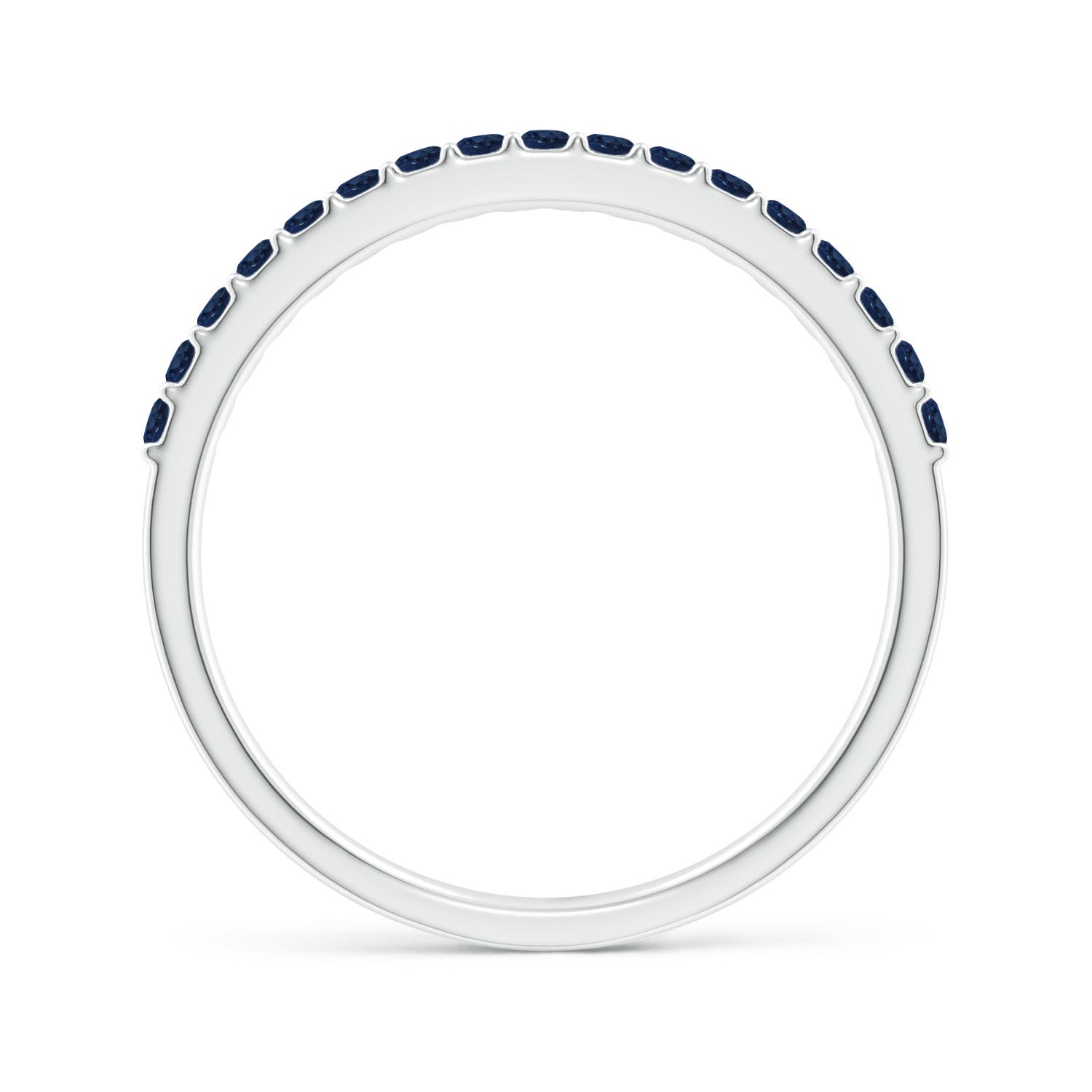 AA - Blue Sapphire / 0.34 CT / 14 KT White Gold