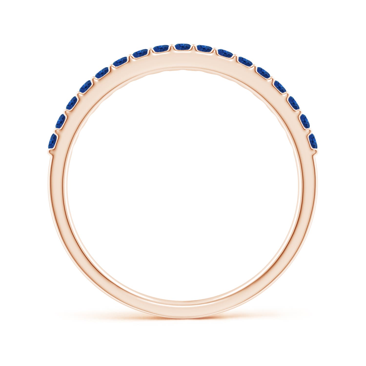 AAA - Blue Sapphire / 0.34 CT / 14 KT Rose Gold