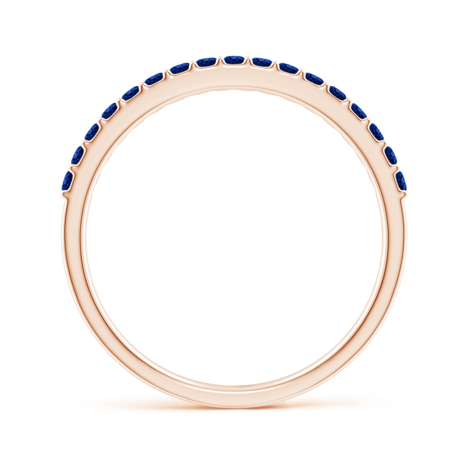 AAAA - Blue Sapphire / 0.34 CT / 14 KT Rose Gold