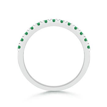 A - Emerald / 0.59 CT / 14 KT White Gold