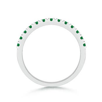 AAA - Emerald / 0.59 CT / 14 KT White Gold