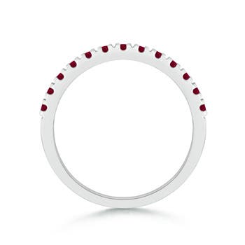 A - Ruby / 0.65 CT / 14 KT White Gold