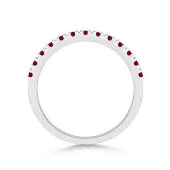 AA - Ruby / 0.65 CT / 14 KT White Gold