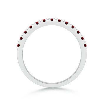 AAAA - Ruby / 0.65 CT / 14 KT White Gold