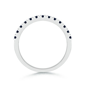 2mm A Unique Prong Sapphire Half Eternity Wedding Band in White Gold side-1
