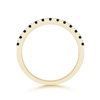 2mm A Unique Prong Sapphire Half Eternity Wedding Band in Yellow Gold side-1