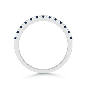 2mm AA Unique Prong Sapphire Half Eternity Wedding Band in P950 Platinum side-1