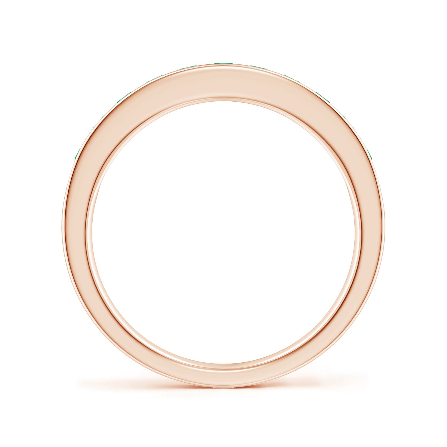 A - Emerald / 0.42 CT / 14 KT Rose Gold