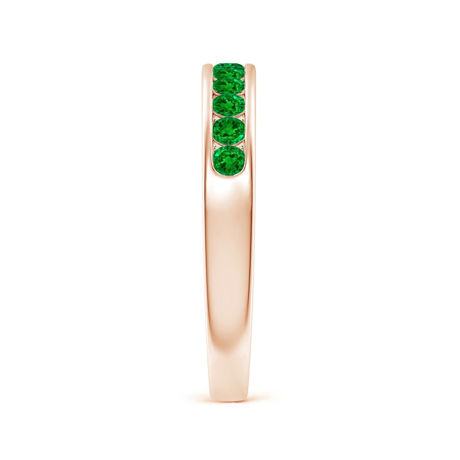 AAAA - Emerald / 0.42 CT / 14 KT Rose Gold