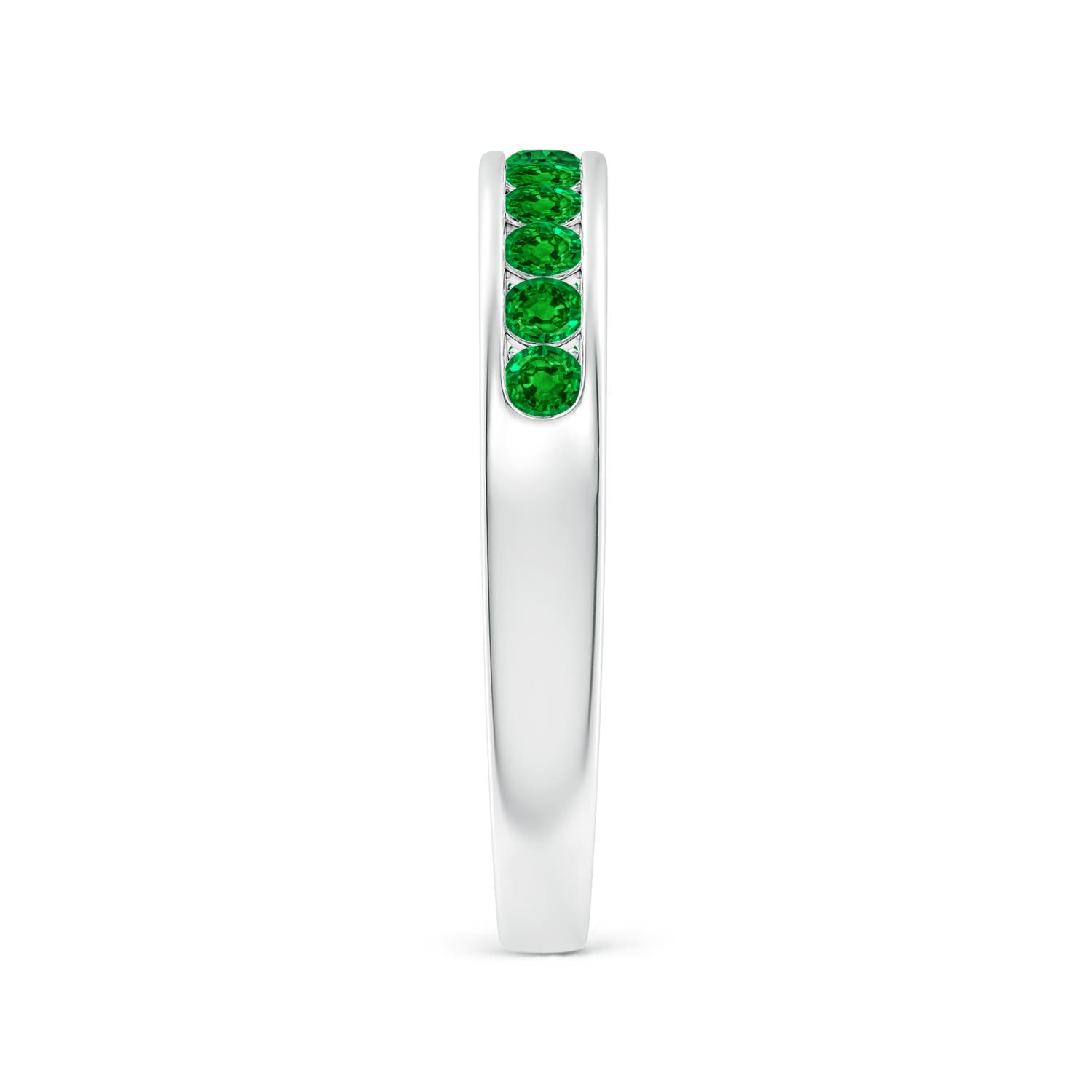 AAAA - Emerald / 0.42 CT / 14 KT White Gold