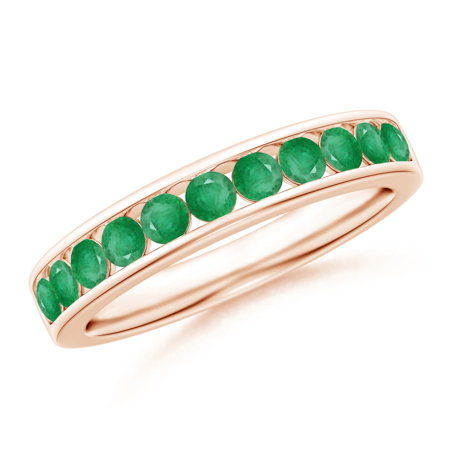 A - Emerald / 0.69 CT / 14 KT Rose Gold