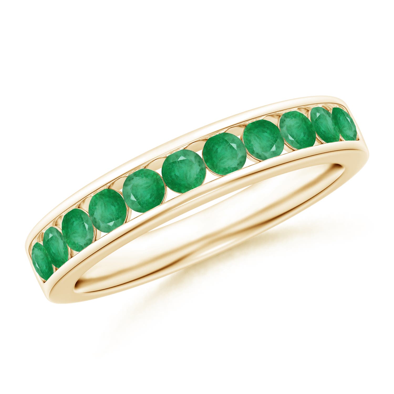 A - Emerald / 0.69 CT / 14 KT Yellow Gold