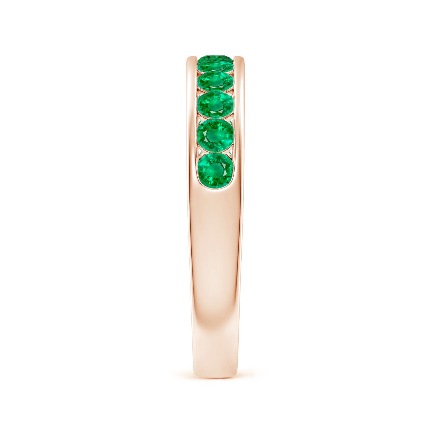 AAA - Emerald / 0.69 CT / 14 KT Rose Gold