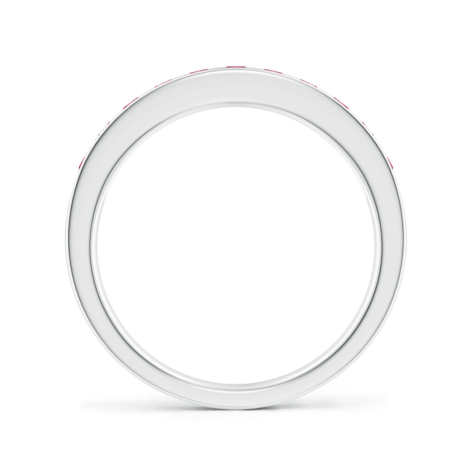 2.1mm AAA Channel Set Half Eternity Ruby Wedding Band in White Gold side 1