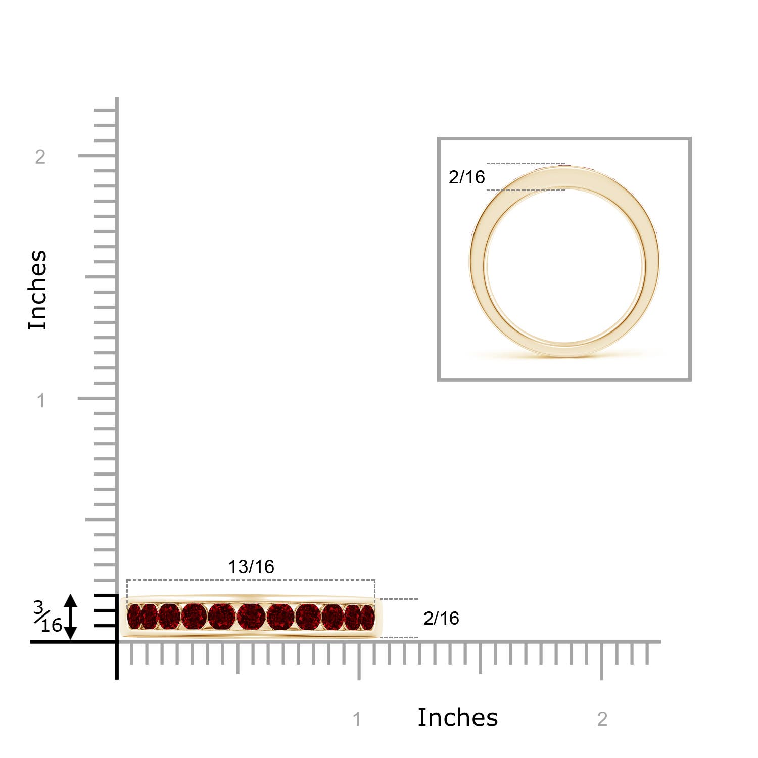 AAAA - Ruby / 0.99 CT / 14 KT Yellow Gold