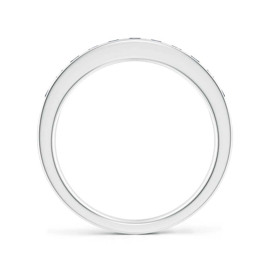 2.1mm A Channel Set Half Eternity Sapphire Wedding Band in White Gold side 1