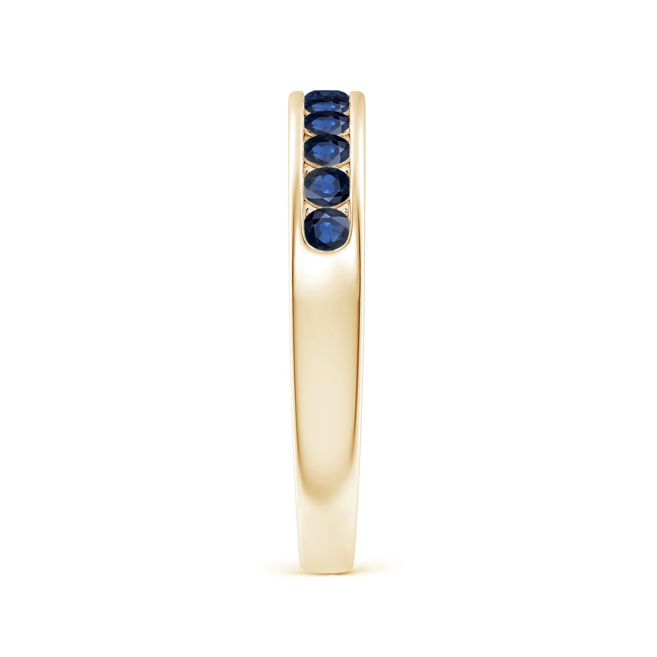 2.1mm AA Channel Set Half Eternity Sapphire Wedding Band in Yellow Gold side 2