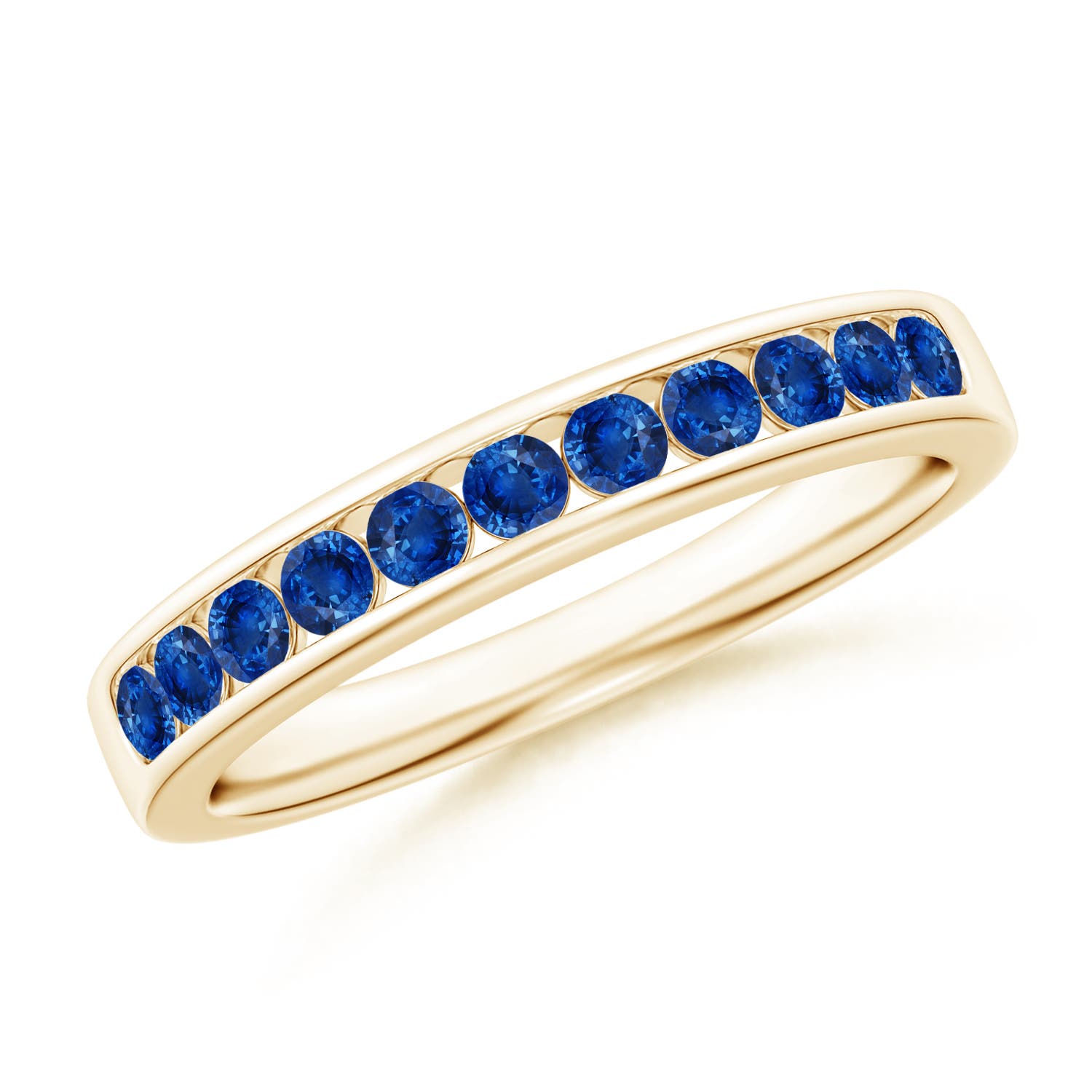 AAA - Blue Sapphire / 0.61 CT / 14 KT Yellow Gold