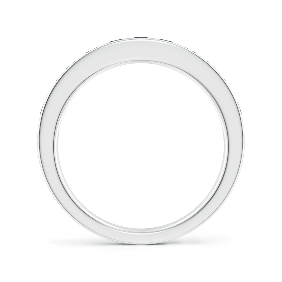2.5mm A Channel Set Half Eternity Sapphire Wedding Band in White Gold side 1