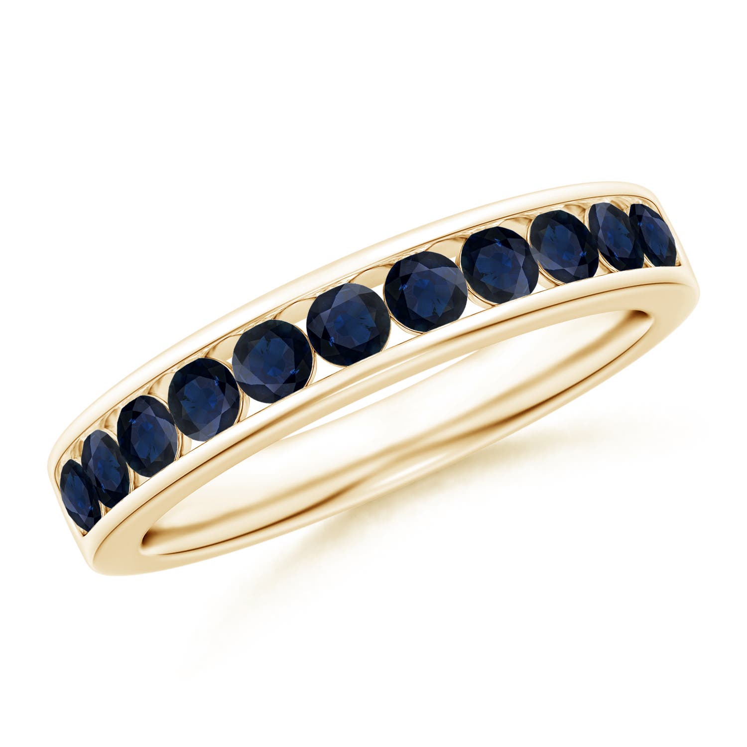 A - Blue Sapphire / 0.99 CT / 14 KT Yellow Gold