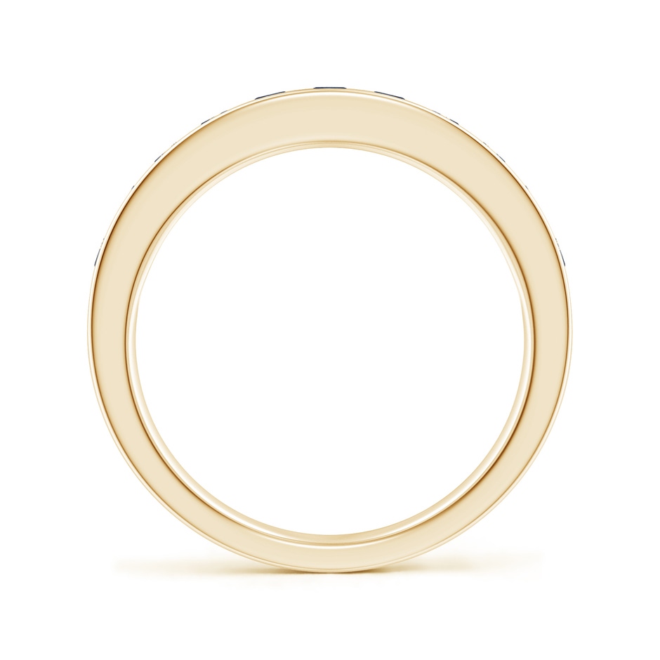 2.5mm A Channel Set Half Eternity Sapphire Wedding Band in Yellow Gold side 1
