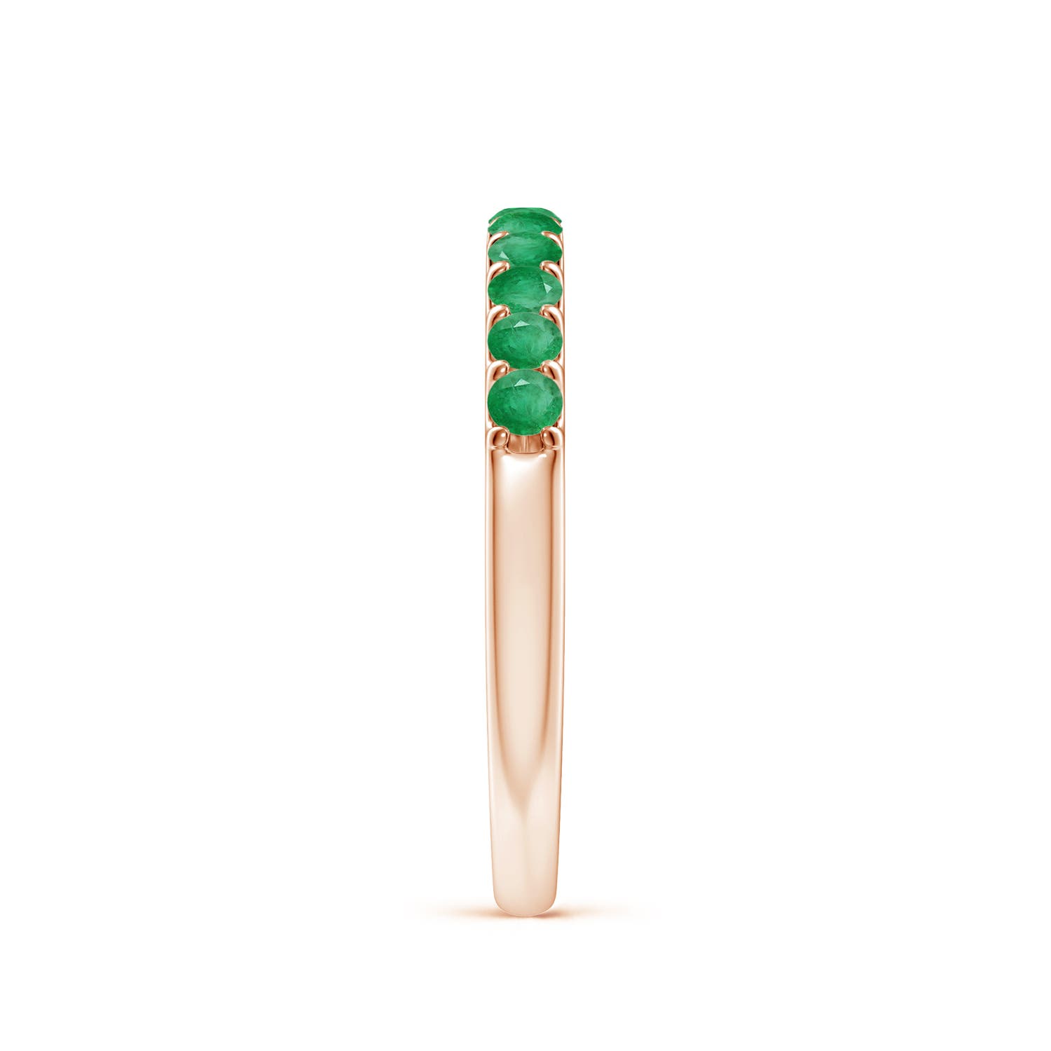 A - Emerald / 0.42 CT / 14 KT Rose Gold