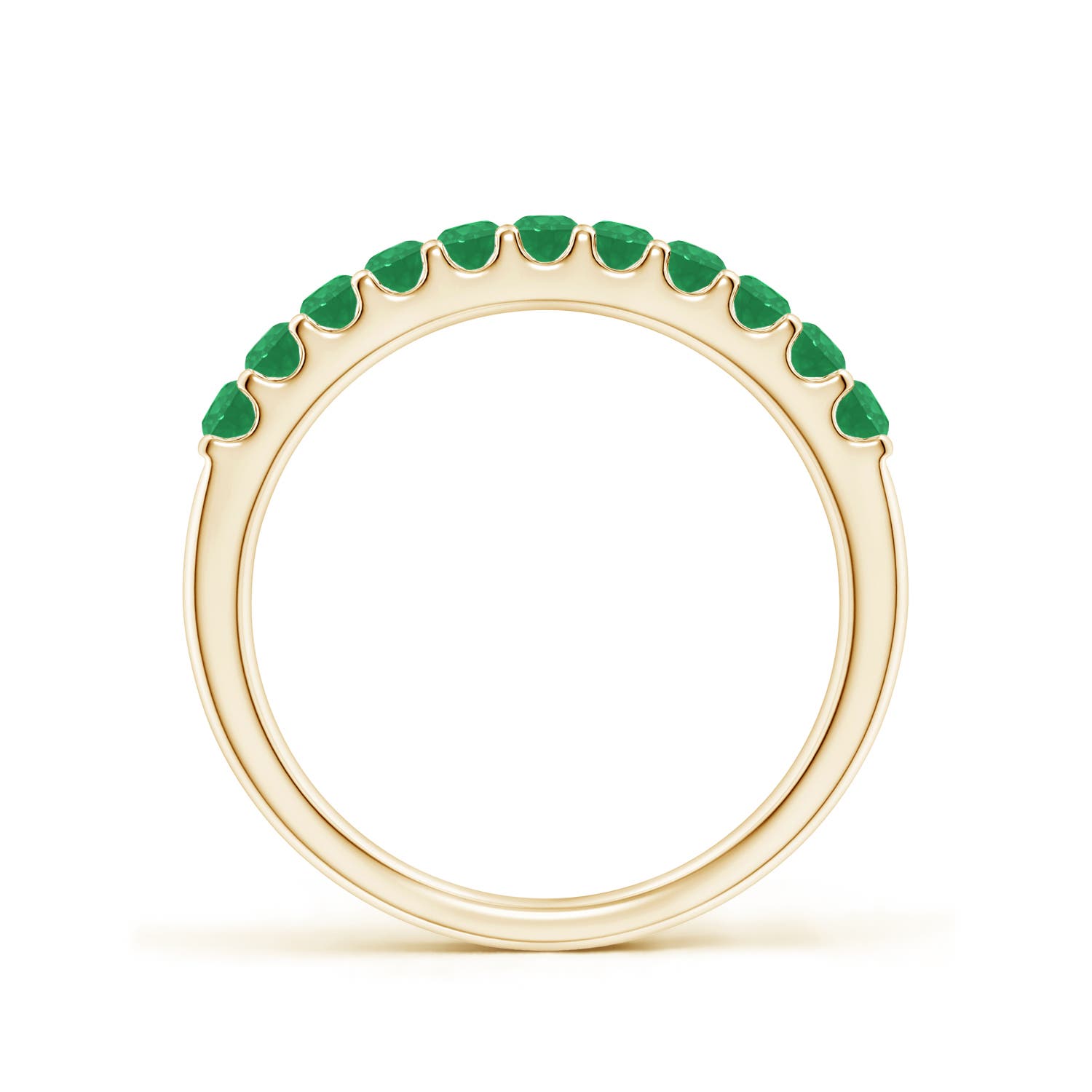 A - Emerald / 0.42 CT / 14 KT Yellow Gold