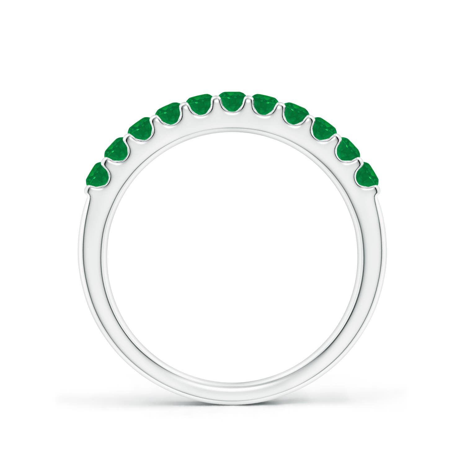 AA - Emerald / 0.42 CT / 14 KT White Gold