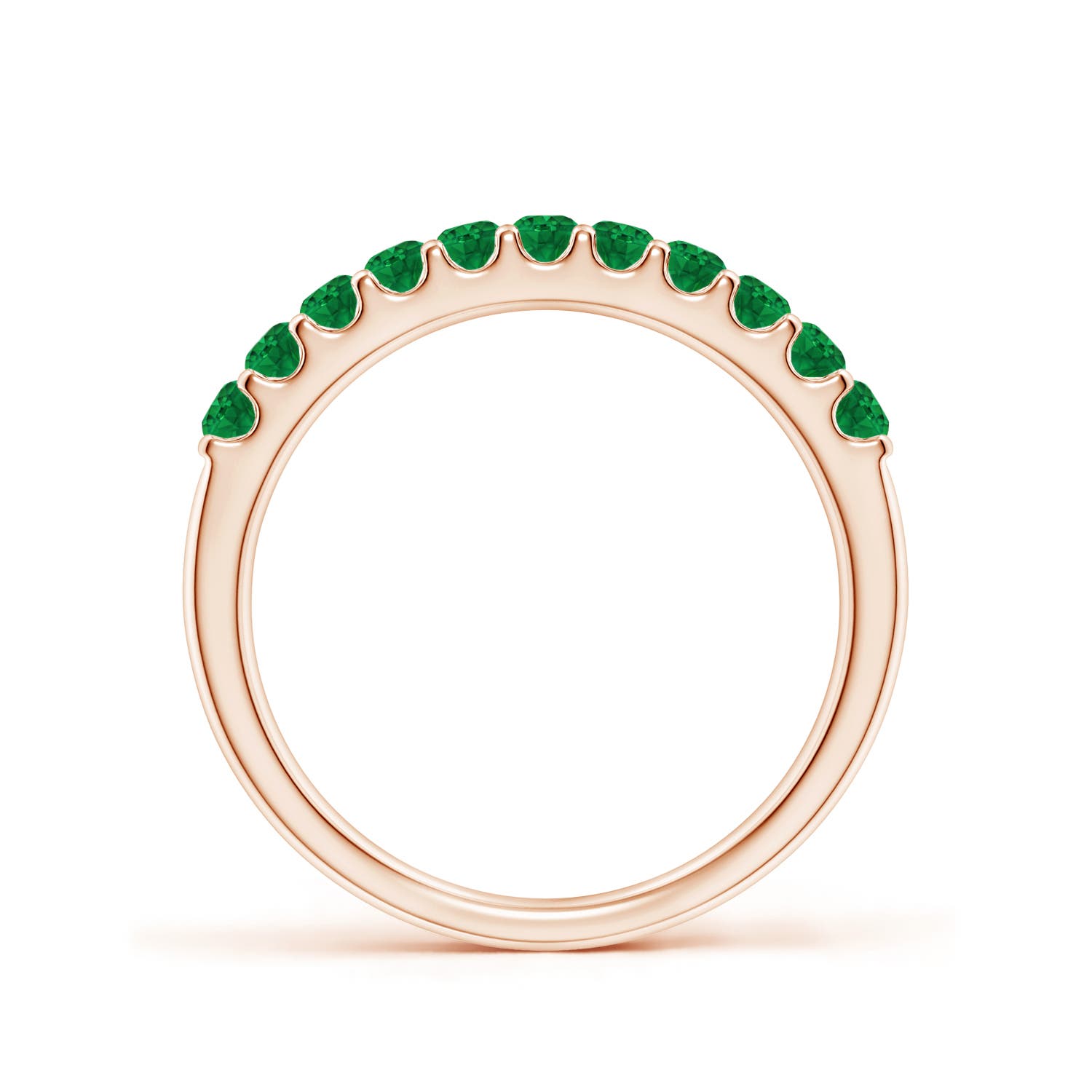 AAA - Emerald / 0.42 CT / 14 KT Rose Gold