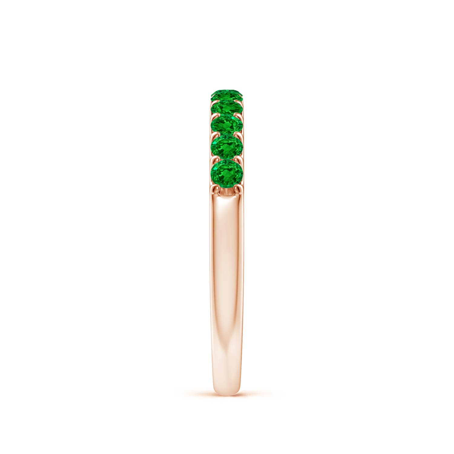 AAAA - Emerald / 0.42 CT / 14 KT Rose Gold