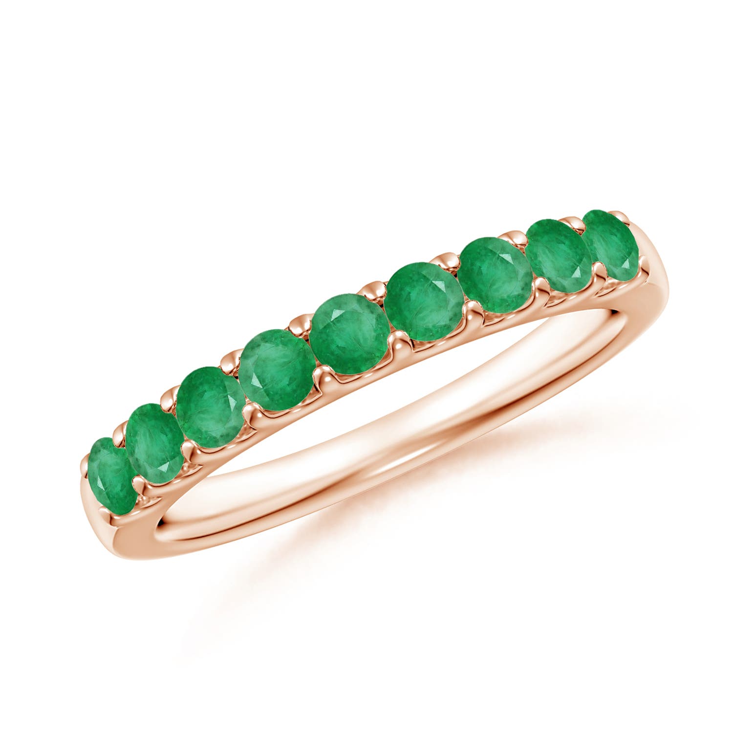 A - Emerald / 0.57 CT / 14 KT Rose Gold