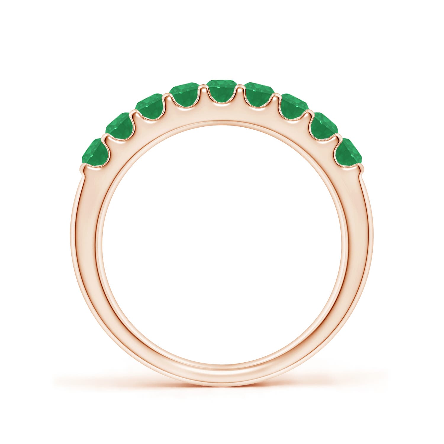 A - Emerald / 0.57 CT / 14 KT Rose Gold