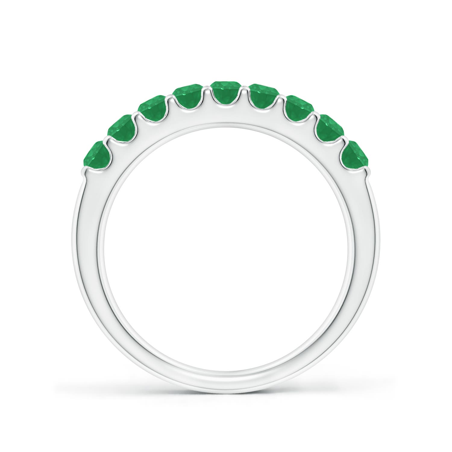 A - Emerald / 0.57 CT / 14 KT White Gold