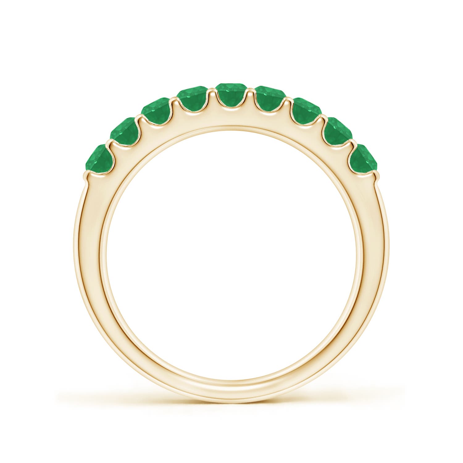 A - Emerald / 0.57 CT / 14 KT Yellow Gold